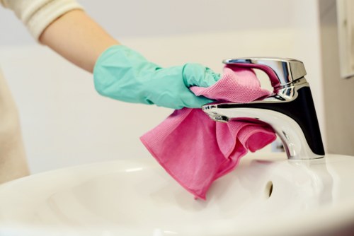 Professional cleaners working in a Dulwich home