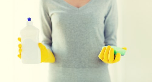 Cleaner in Dulwich providing deep cleaning for a bathroom